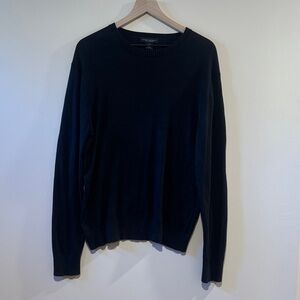 Banana Silk Cashmere Black Crew Neck Sweater Size Large